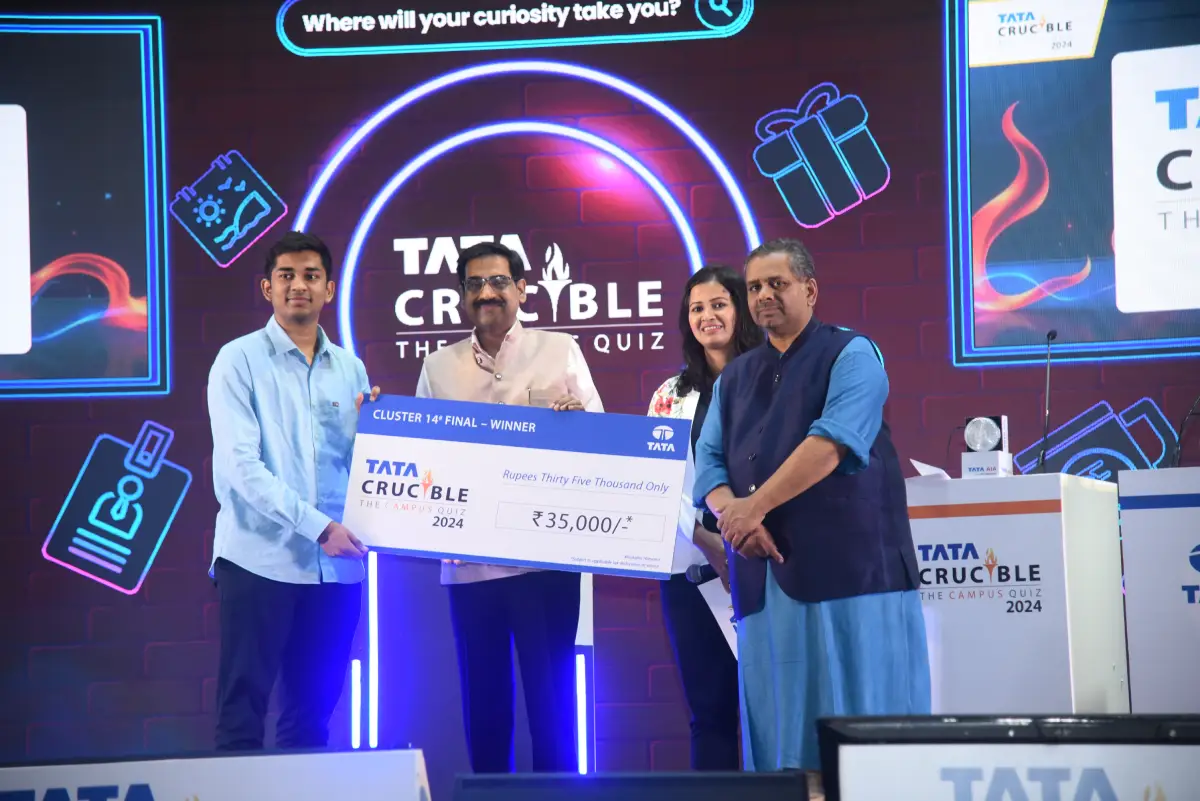 Kashyap J triumphs at the Tata Crucible Campus Quiz 2024—Haryana Cluster Finals Kashyap J triumphs at the Tata Crucible Campus Quiz 2024—Haryana Cluster Finals