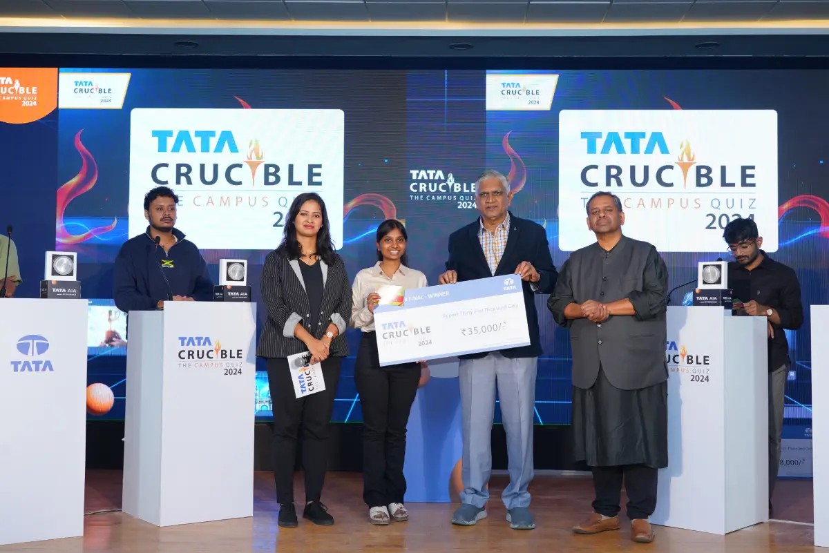 Sai Pranavi Arra triumphs at the Tata Crucible Campus Quiz 2024—Telangana Cluster Finals Sai Pranavi Arra triumphs at the Tata Crucible Campus Quiz 2024—Telangana Cluster Finals