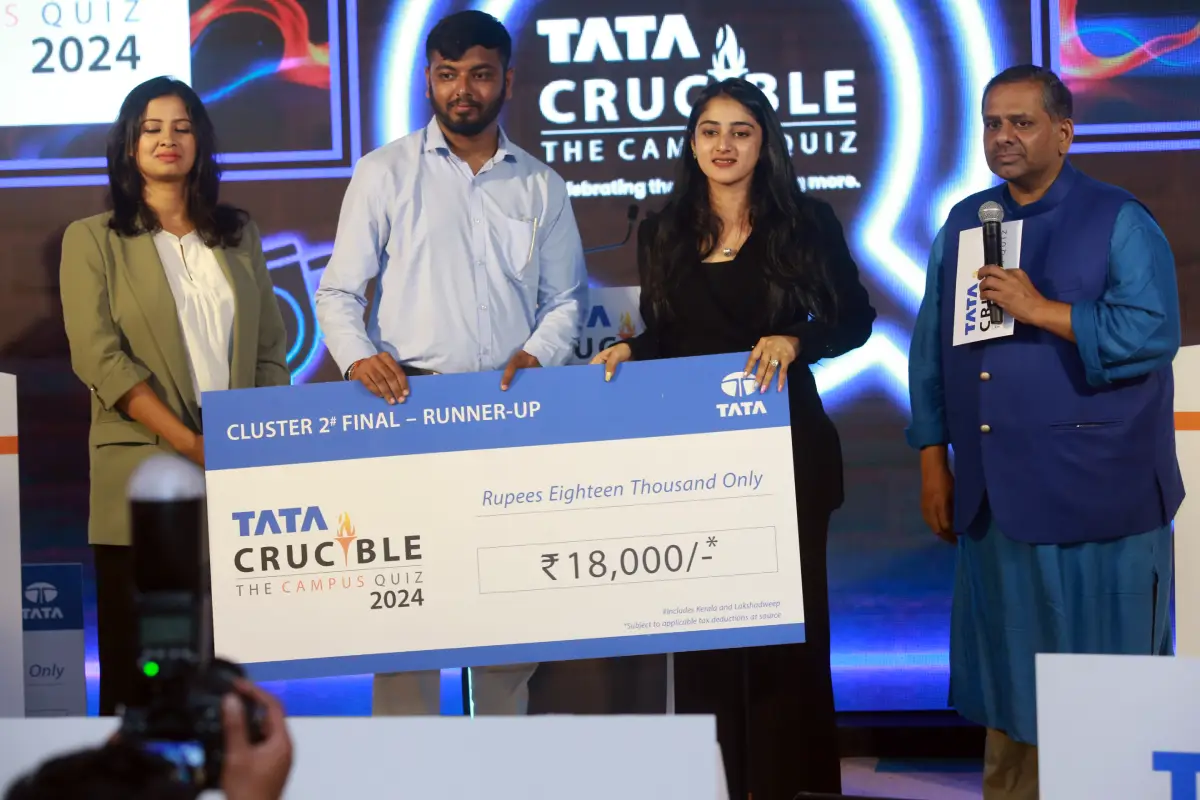 Bichu C Abraham triumphs at the Tata Crucible Campus Quiz 2024—Kerala Cluster Finals Bichu C Abraham triumphs at the Tata Crucible Campus Quiz 2024—Kerala Cluster Finals