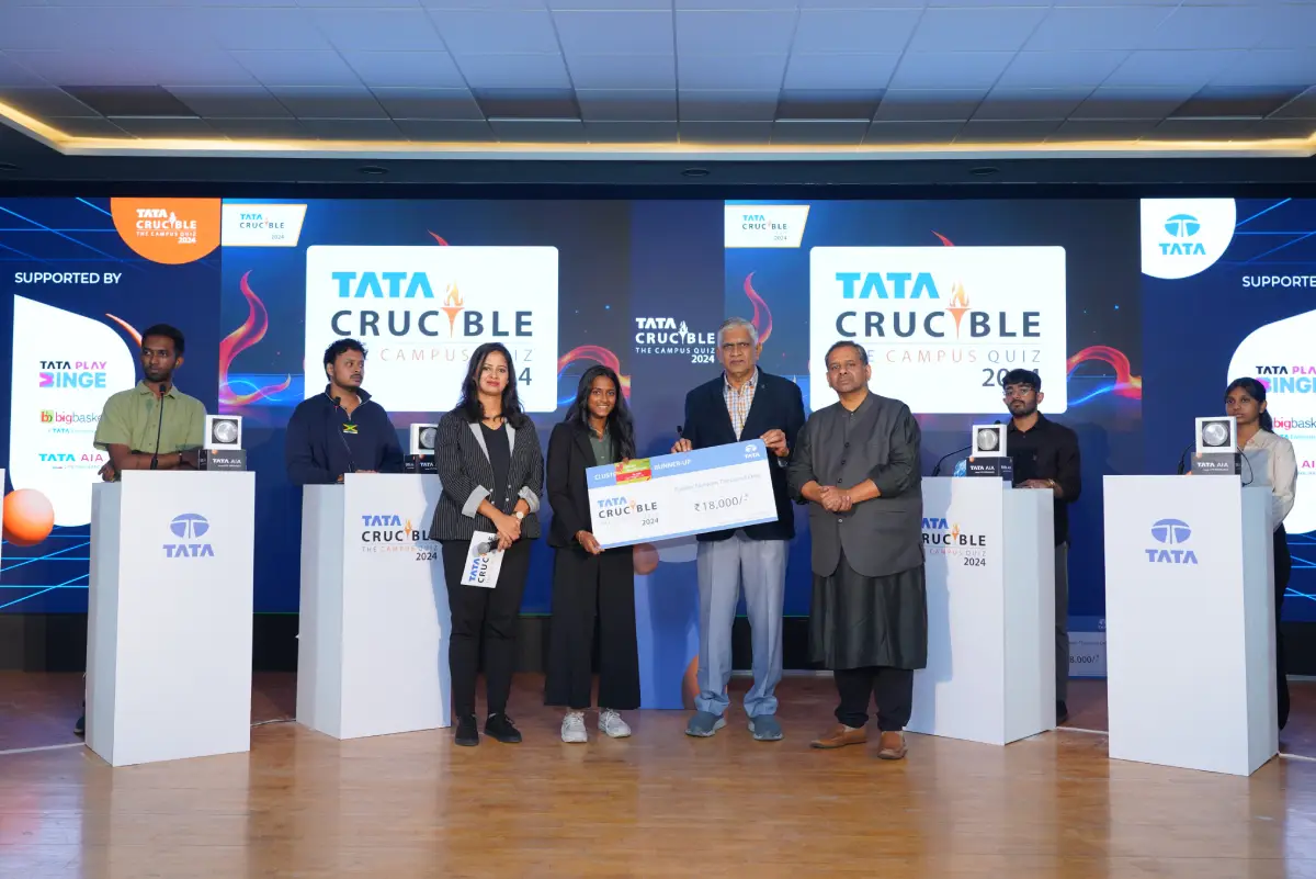 Sai Pranavi Arra triumphs at the Tata Crucible Campus Quiz 2024—Telangana Cluster Finals Sai Pranavi Arra triumphs at the Tata Crucible Campus Quiz 2024—Telangana Cluster Finals