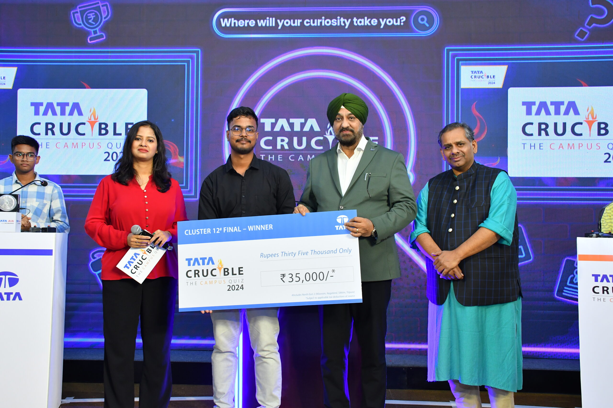 Sumit Kumar triumphs at the Tata Crucible Campus Quiz 2024—North East 2 Cluster Finals Sumit Kumar triumphs at the Tata Crucible Campus Quiz 2024—North East 2 Cluster Finals
